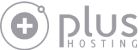 plus hosting faded logo